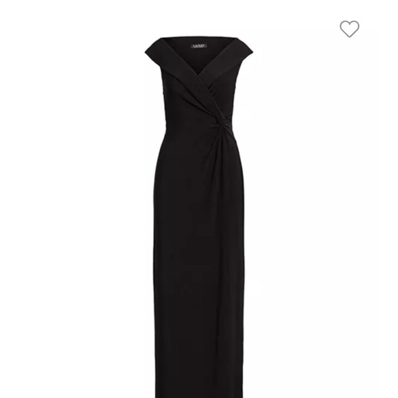 Ralph Lauren V-Neck Column Gown - Picture 4 of 4